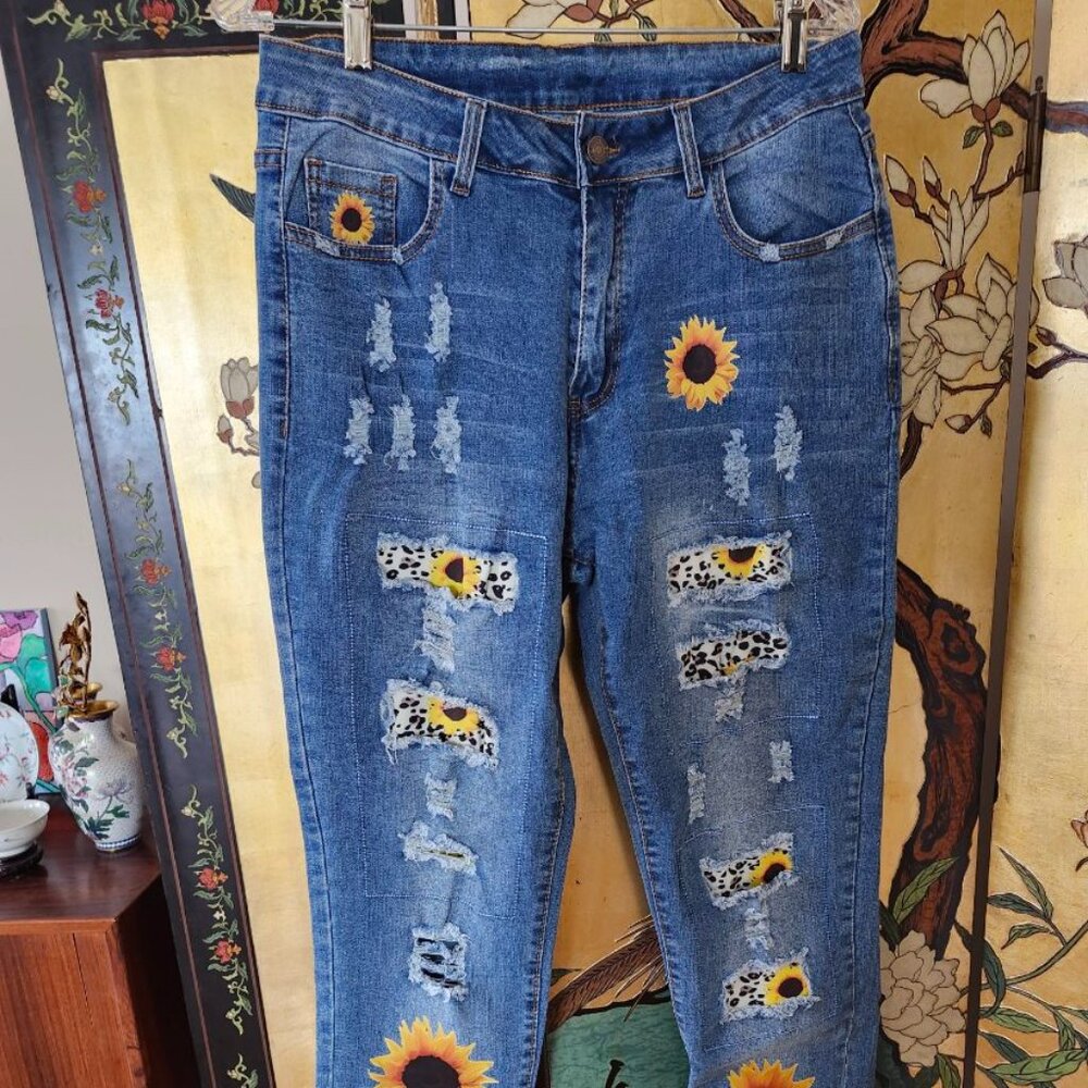 Sunflower straight leg distressed jean
